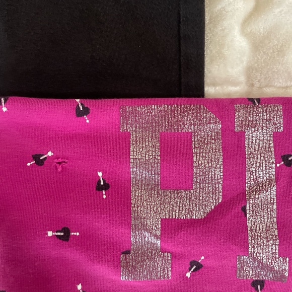 Victoria’s Secret Pink Foldover Yoga Pants Cupid Arrows Size XS Rare - Picture 3 of 6